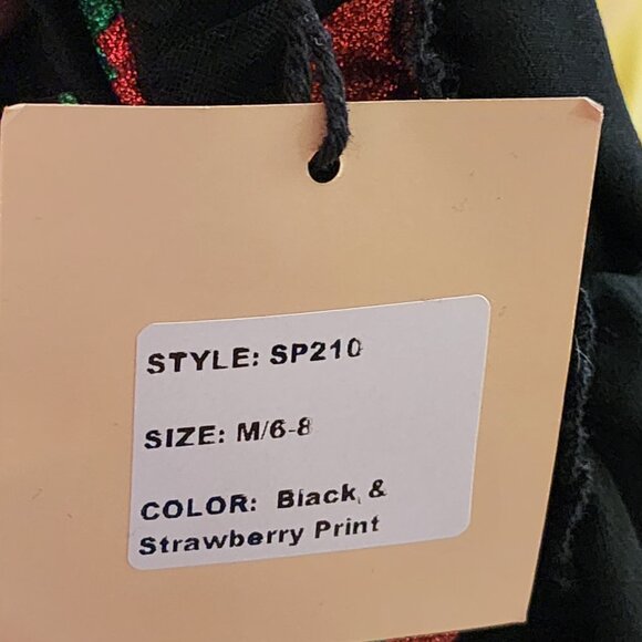 Smak Parlour NWT Metallic Strawberry Print Mesh Tulle Flowy Skirt - Picture 6 of 8